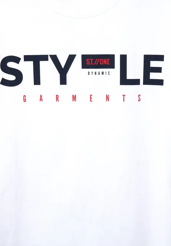 T-Shirt mit Wordingprint - White
