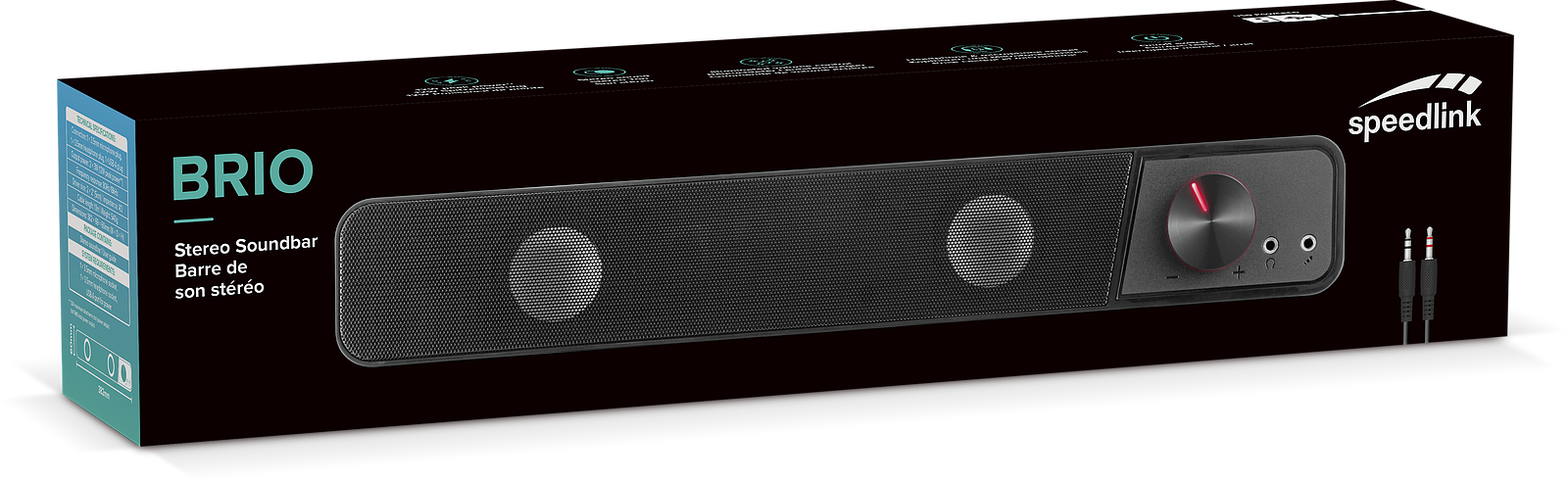 SPEEDLINK BRIO Stereo Soundbar, black