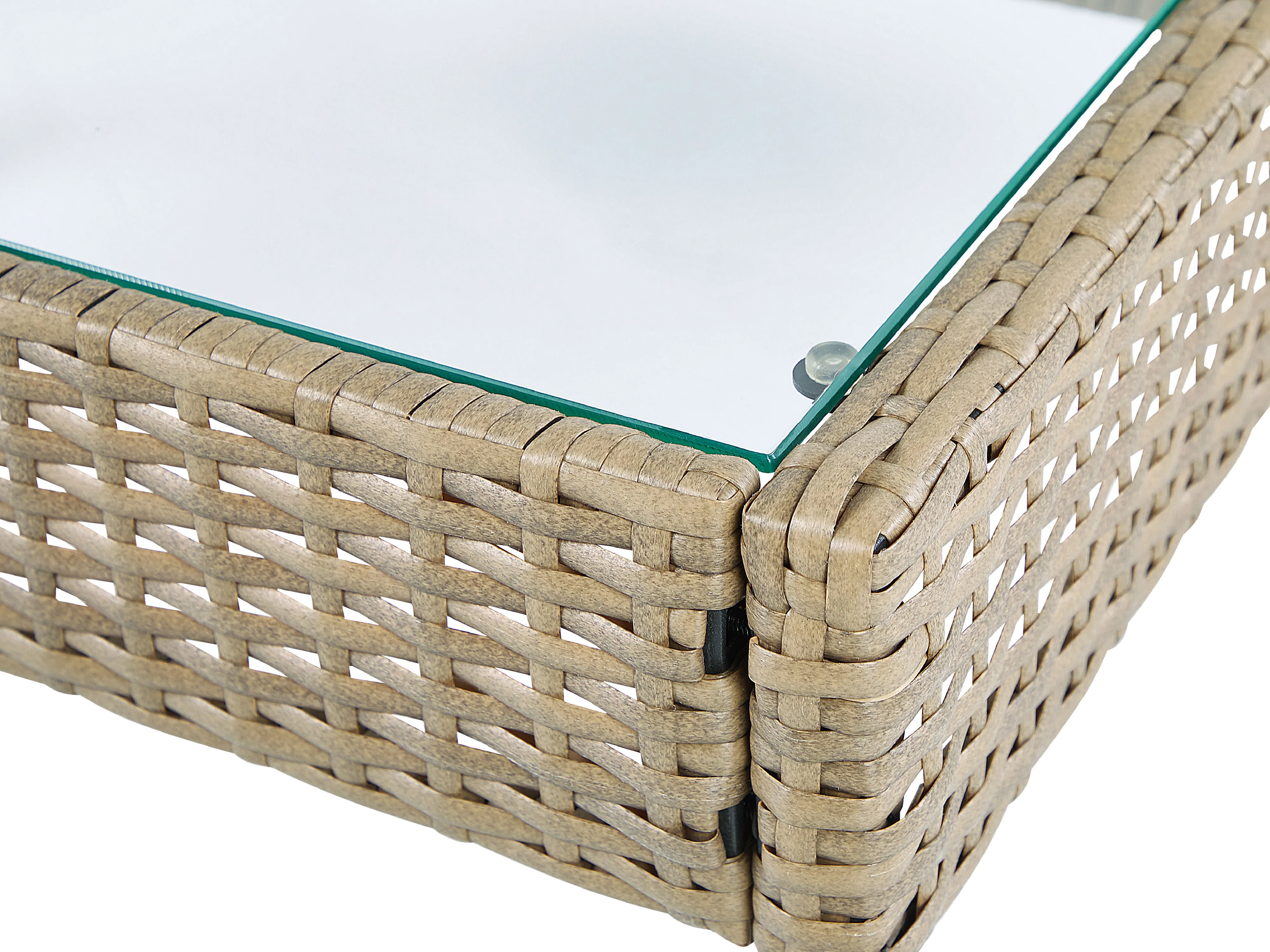 Loungeset 4-zits rotan lichtbruin/cremewit MARSALA