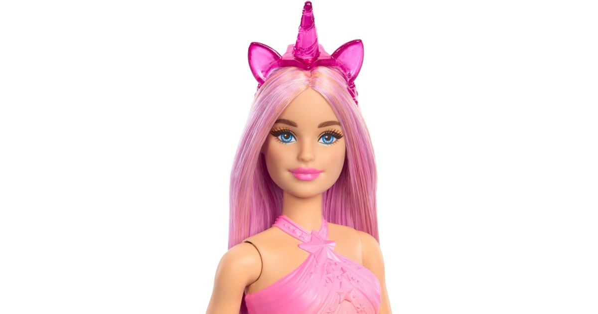 BarbieDreamtopia - Eenhoornpop met roze haar en kleurrijke outfit