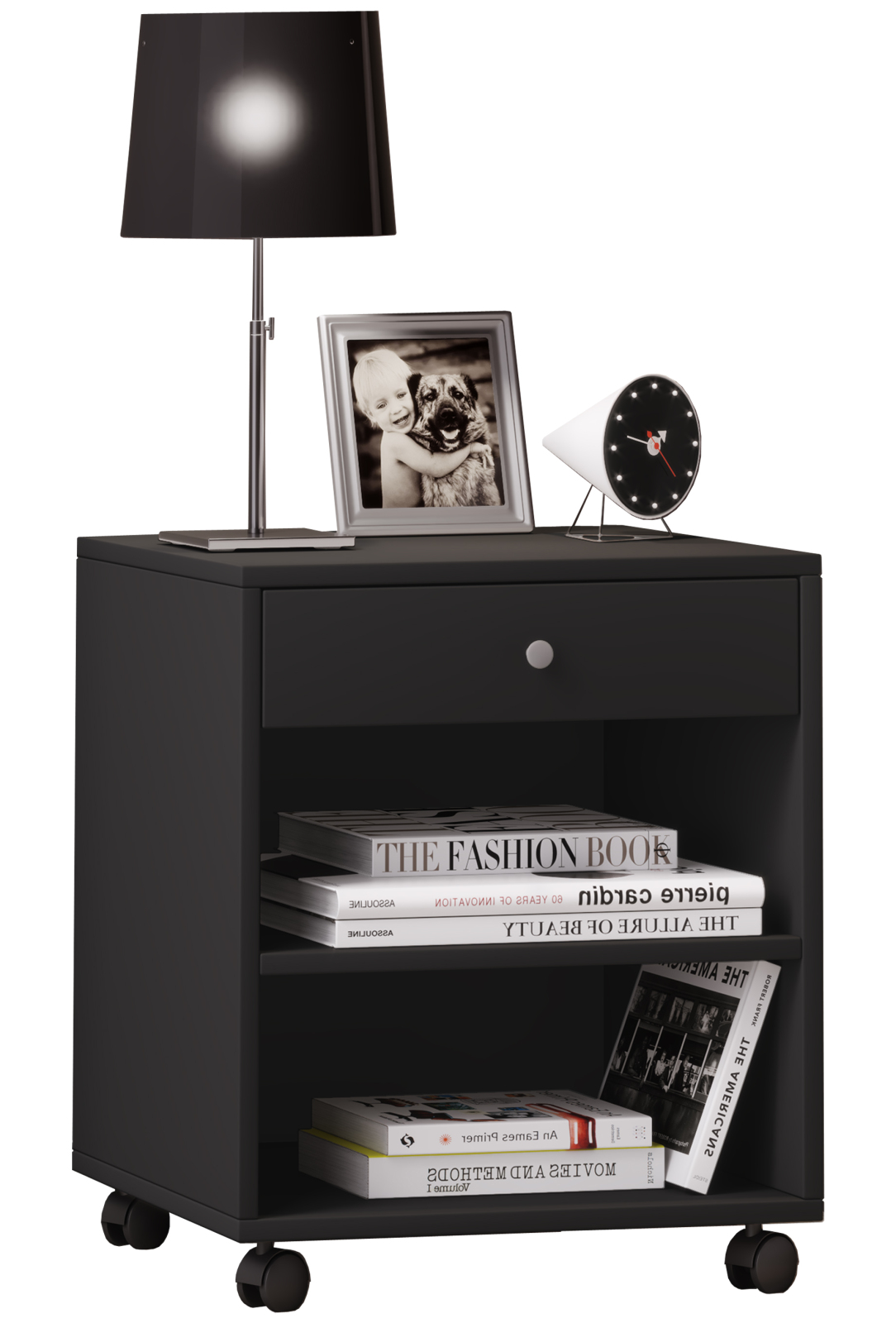Nachttisch ROLDA - schwarz - 45 cm