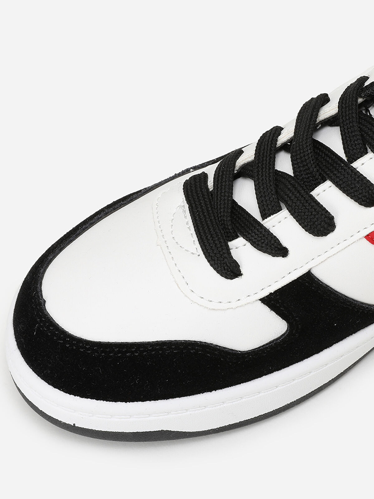 Baskets bi-matières- Noir