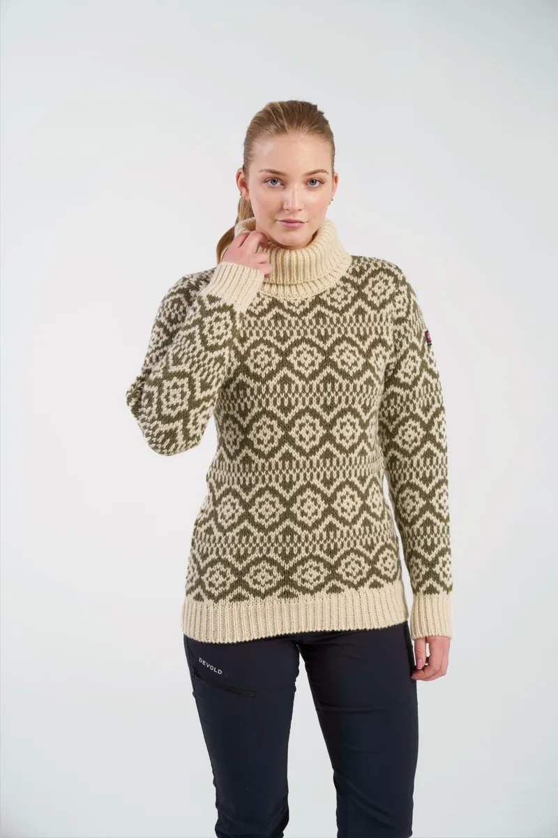 Devold Unisex Hoddevik Wool High Neck Off White