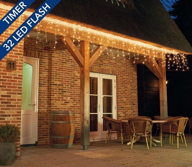 Anna's Collection Ijspegelverlichting - lichtsnoer - 360 led lampjes - warm wit - 720 x 60 cm