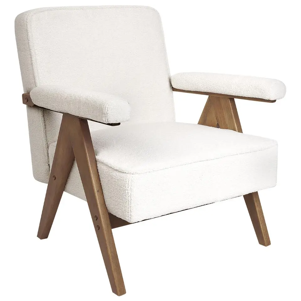 EVJE - Fauteuil - Wit - Bouclé