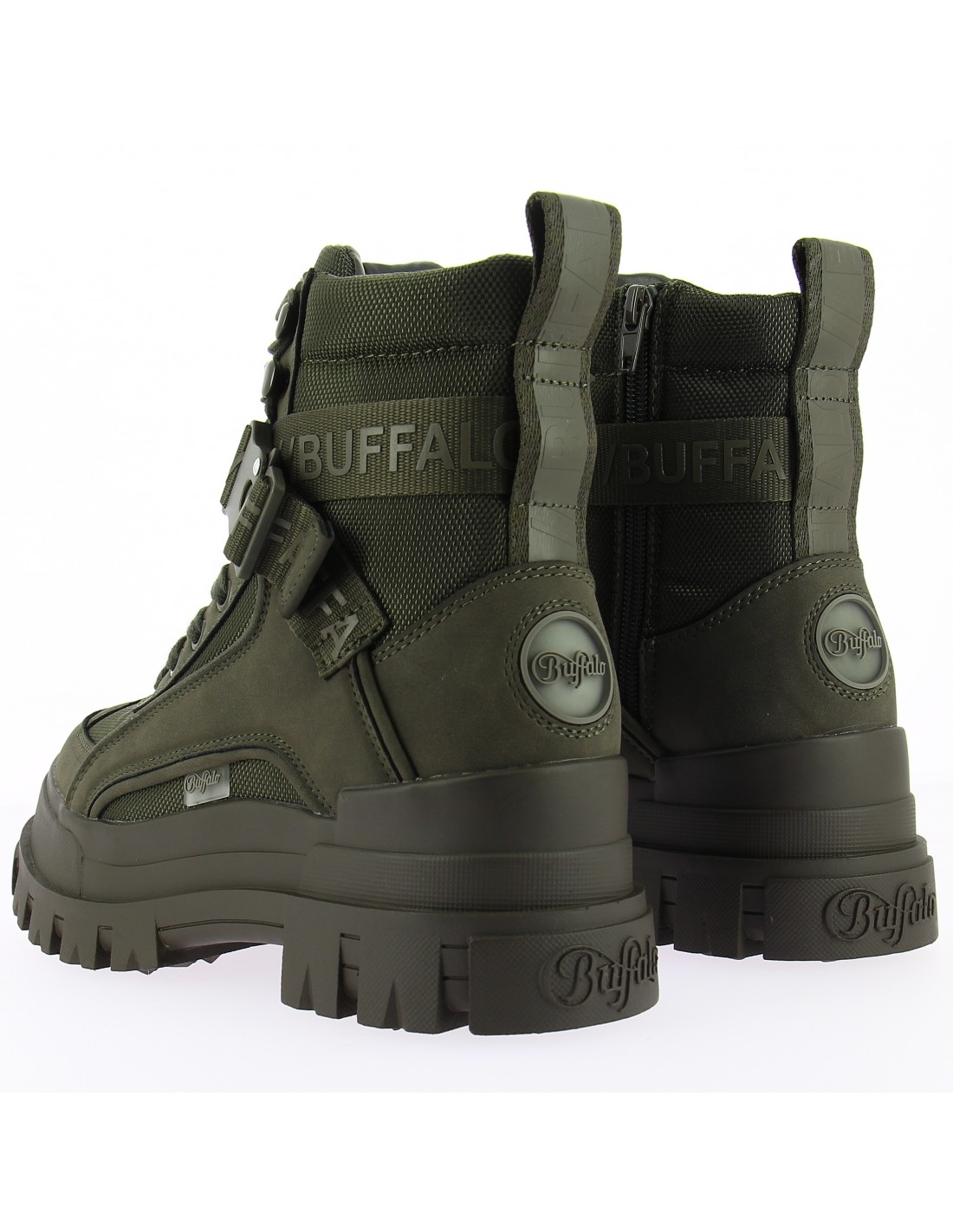 buffalo bottines femme aspha com1 laceup mid kaki