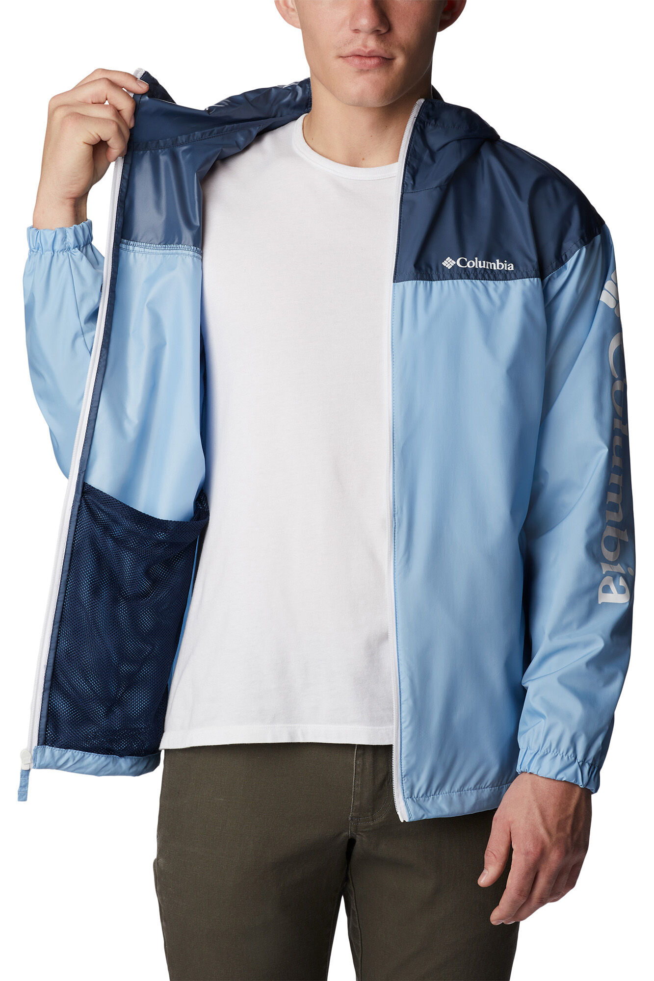 Jaqueta corta-vento masculina Columbia Flash Challenger™ - Nova - Azul