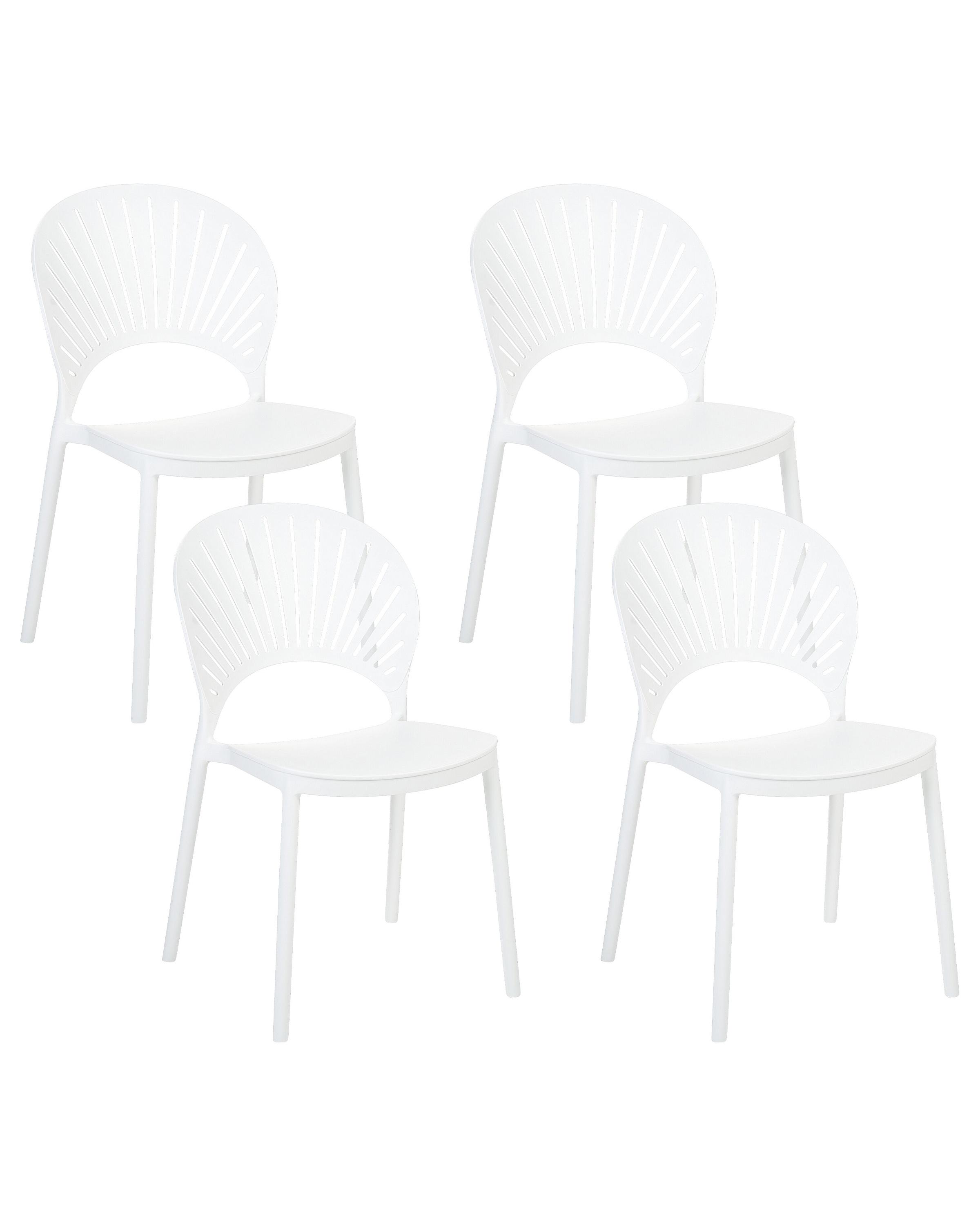 Set van 4 tuinstoelen OSTIA Wit