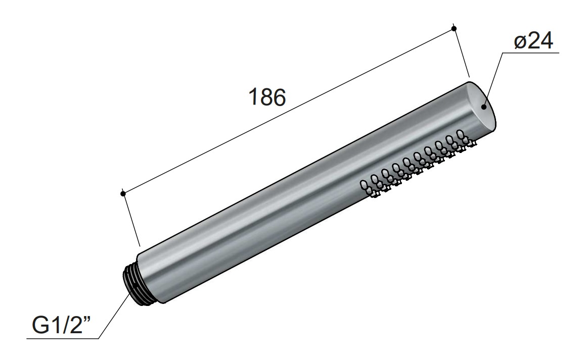 Hotbath ACE staafhanddouche koper geborsteld PVD