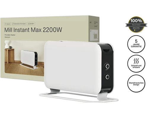 Convectormolen Instant MAX MEC 62 x 38,5 cm 2200 W wit
