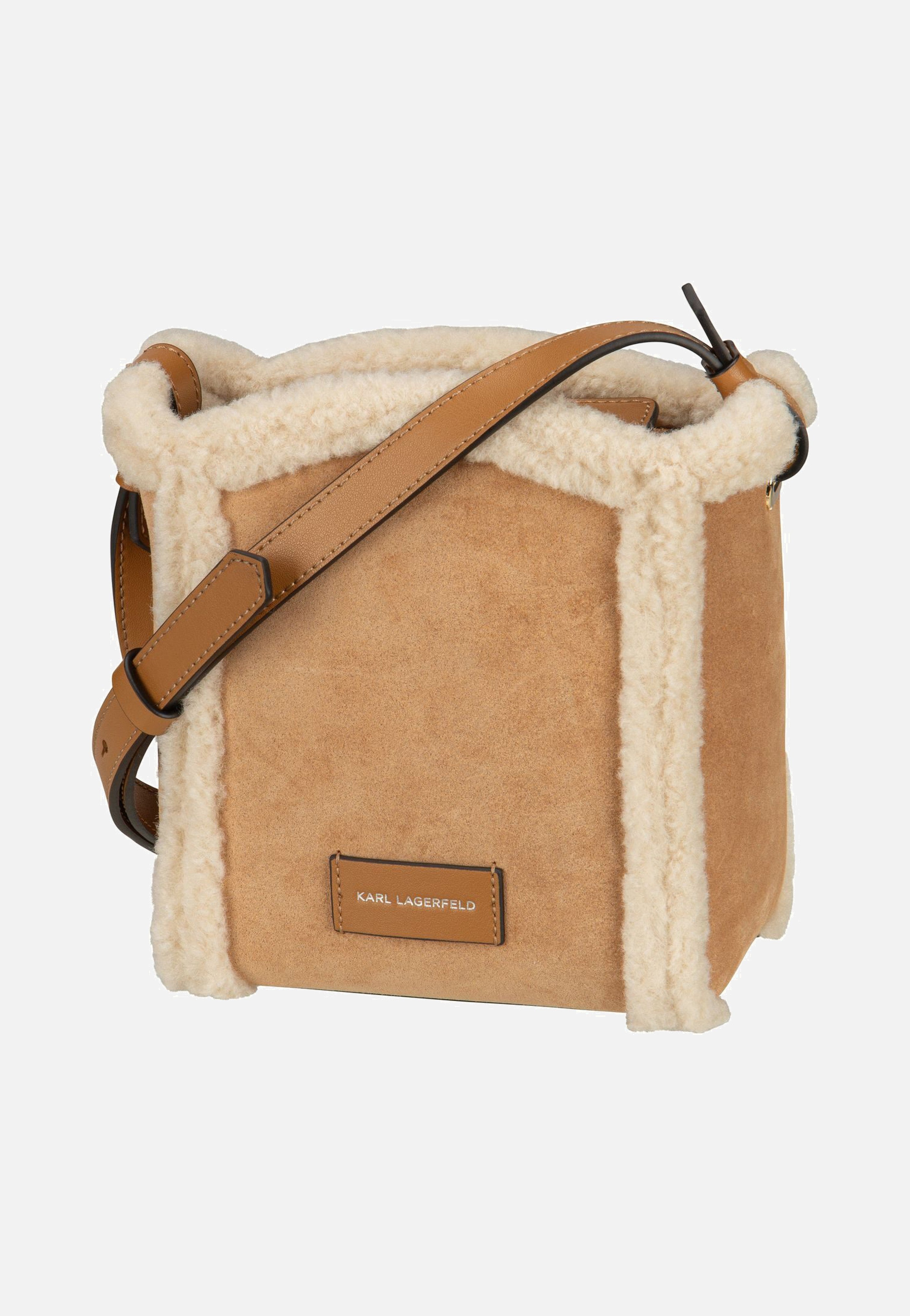 K/Circle SM Bucket Shearling Caramel - Crossbody Bag