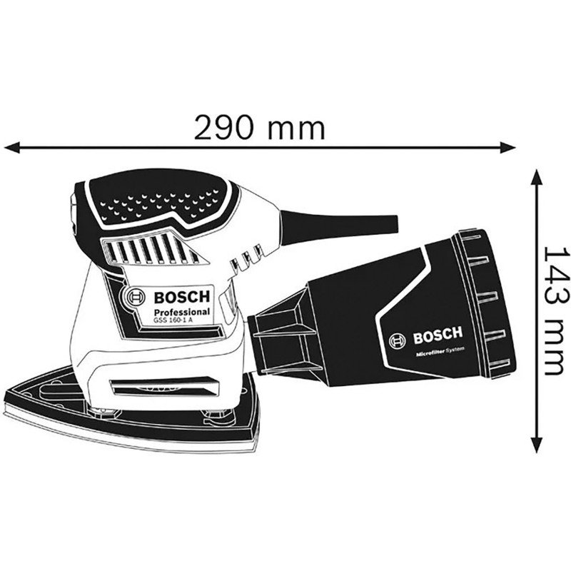 Ponçeuse vibrante filaire Bosch Professional GSS 160 Multi