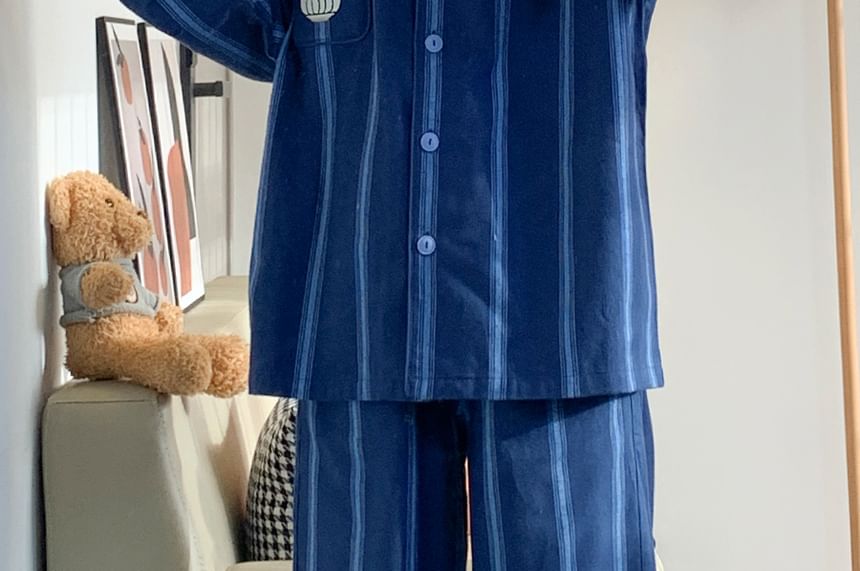 GOUB - Pyjamaset: gestreepte top met lange mouwen + broek
