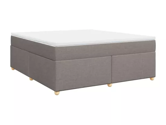 Sommier à lattes de lit avec matelas Taupe 180x200 cm Tissu