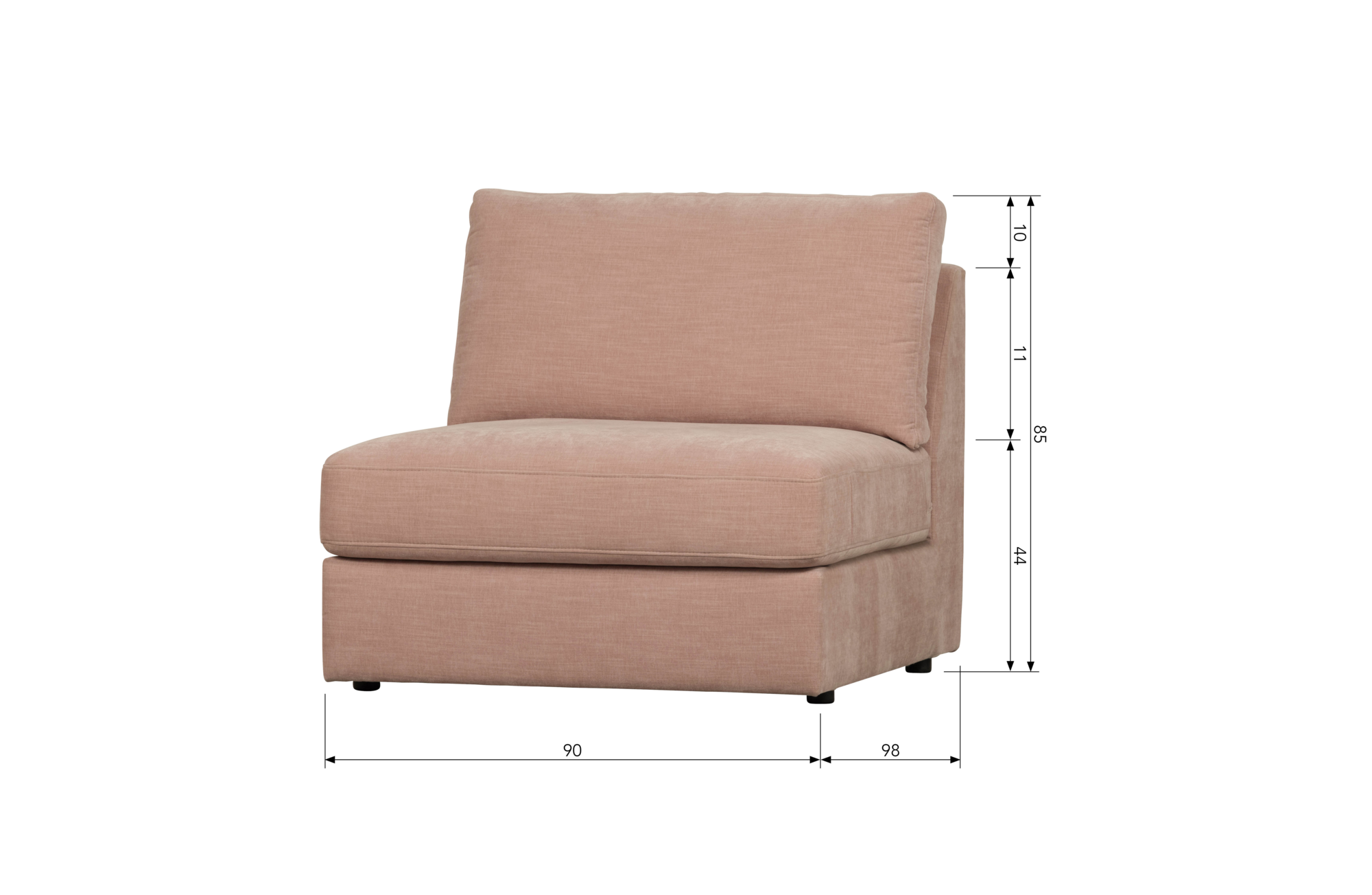 vtwonen 1-zits element Family zonder arm Family 1-zits Element Zonder Arm - Roze