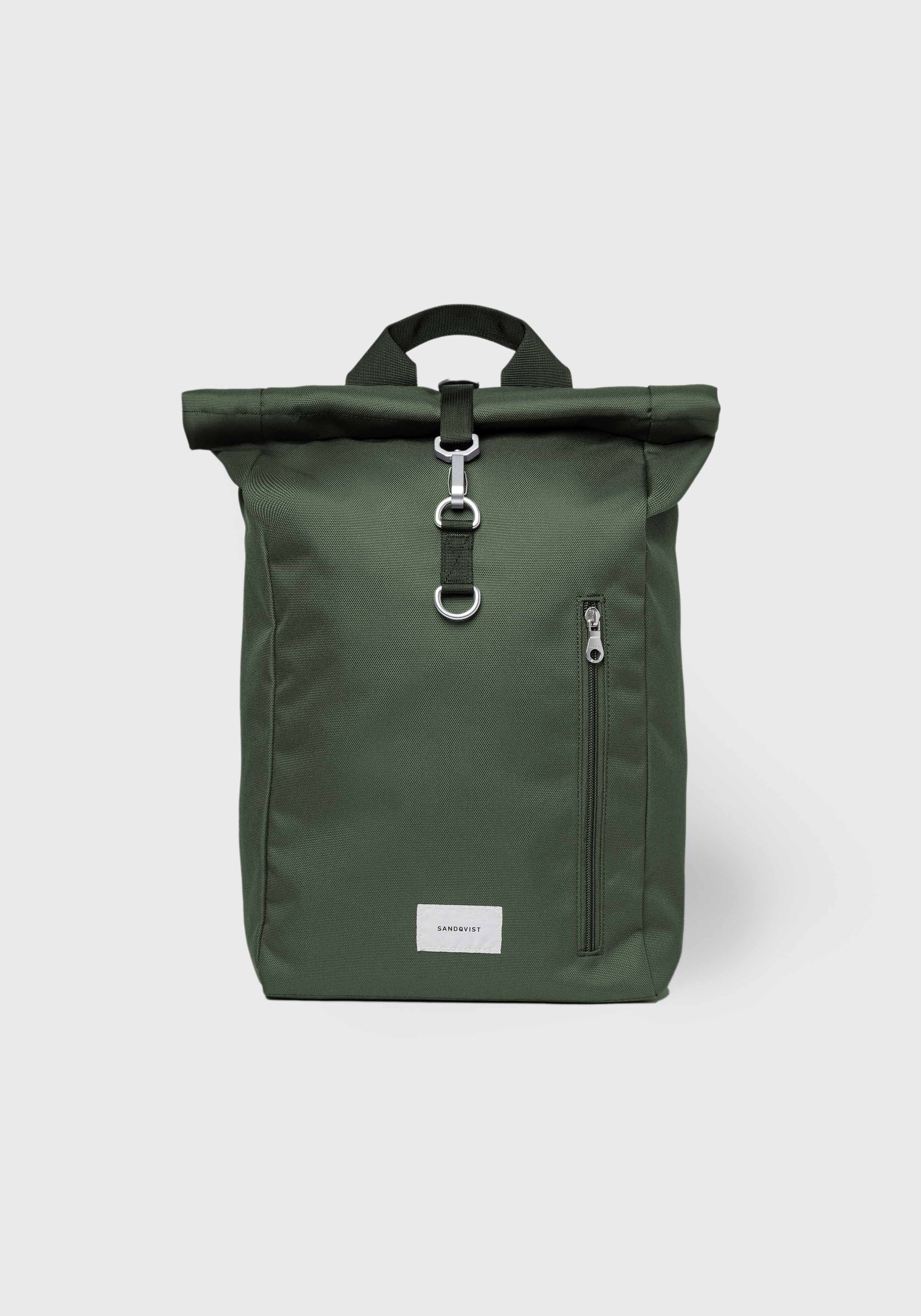 Sandqvist Rucksack Ground Rolltop Backpack L Dawn Green With Dawn Green Webbing