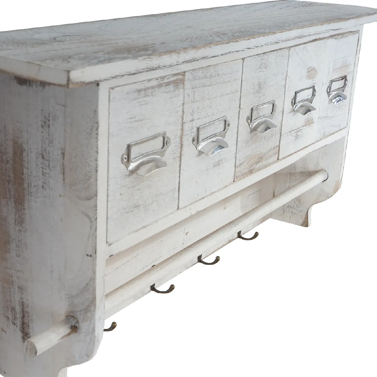 Decoshop26 Porte-manteau Tiroirs