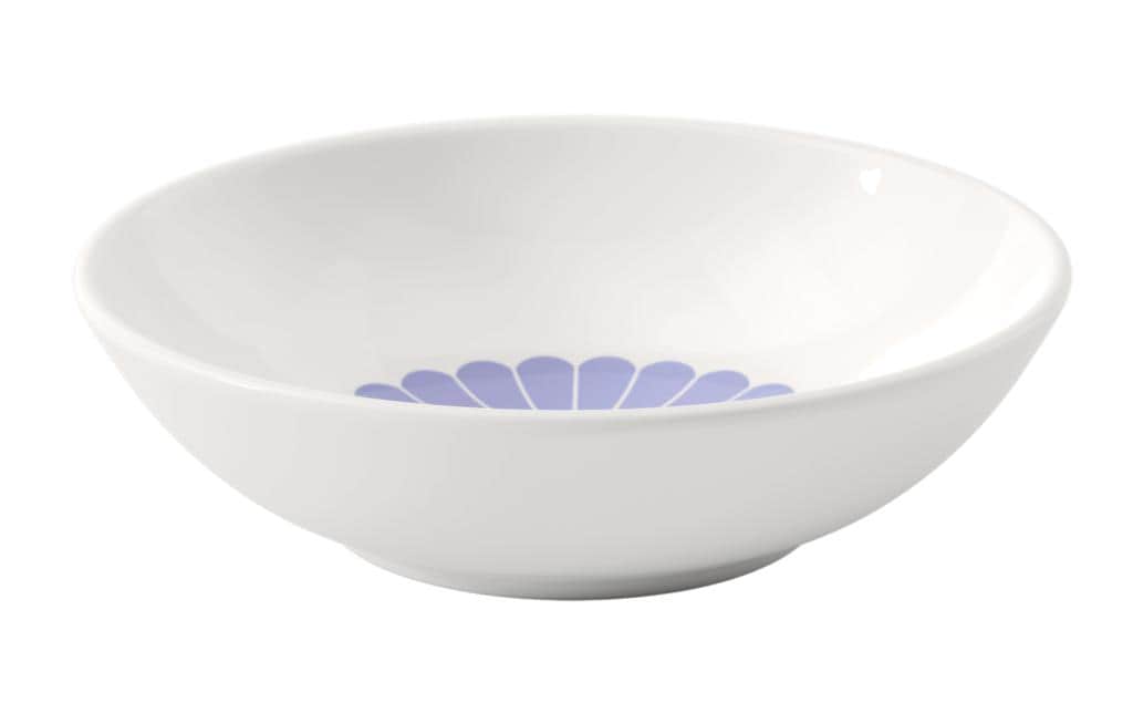 Dessert-Schale Fleur 6 Stück, Blau<br>Schale aus hochwertigem Porzellan