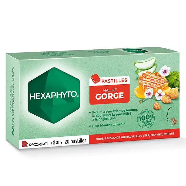 Pastilhas Hexaphyto para Dor de Garganta