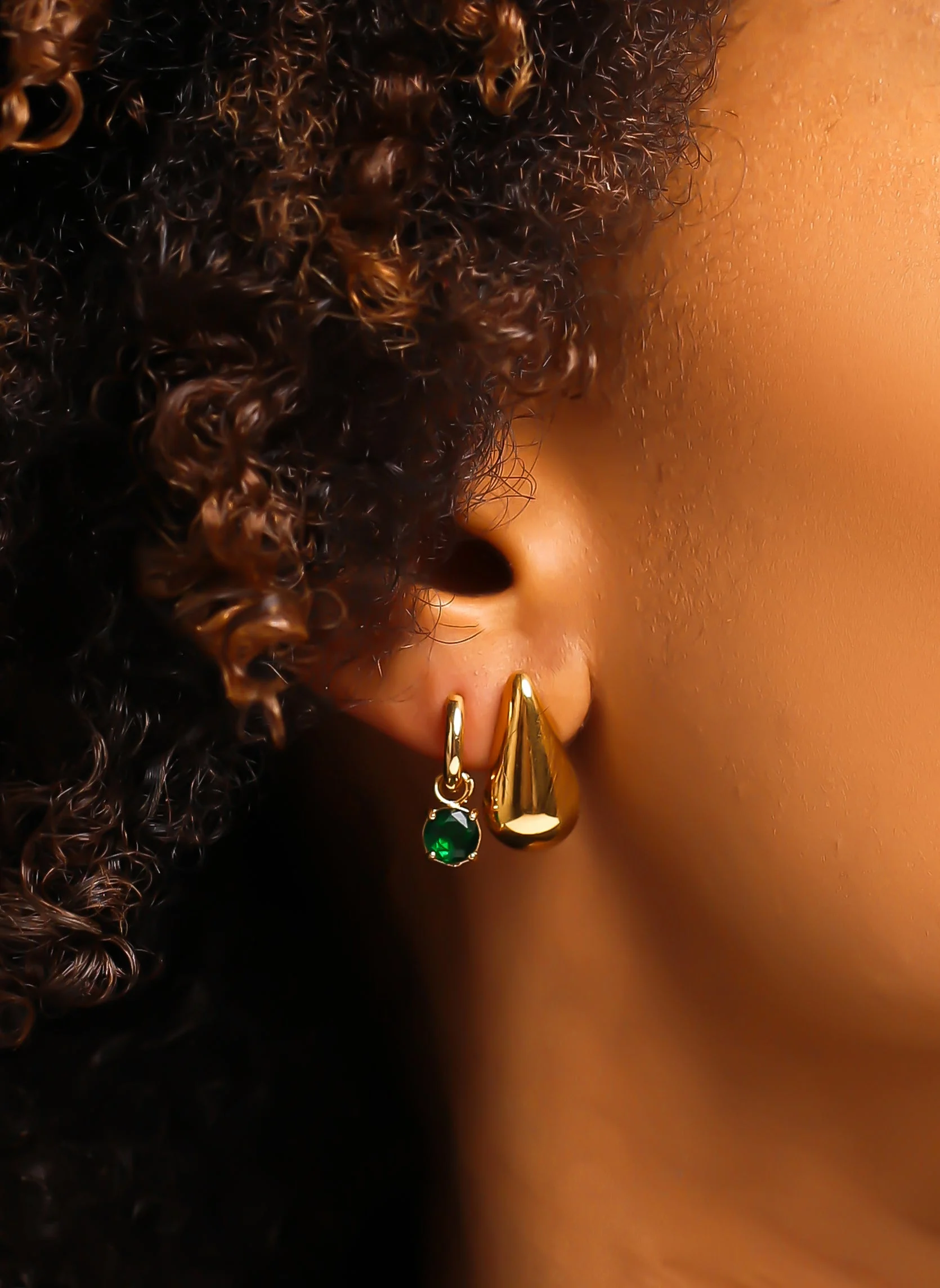 SELENE - Boucles d'oreilles pendantes selene | Doré