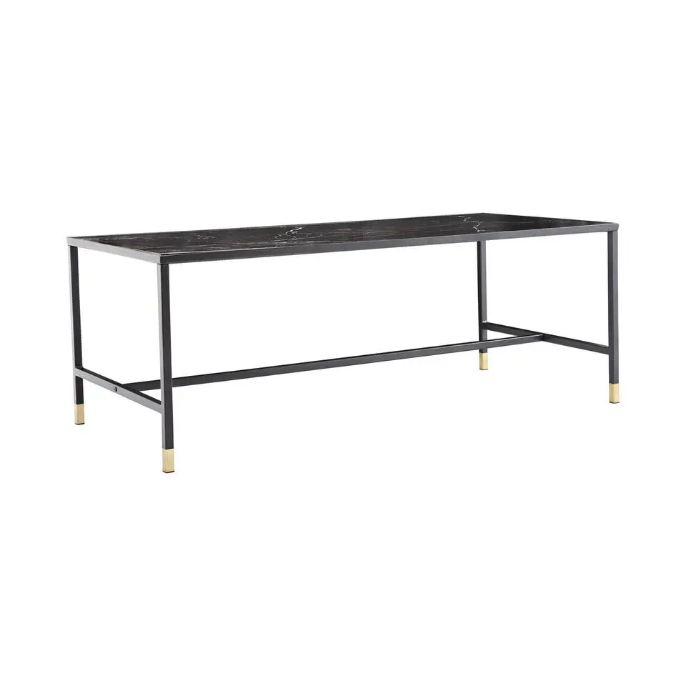 Salontafel Zwart Marmerlook - 130x60x48cm - Dipp