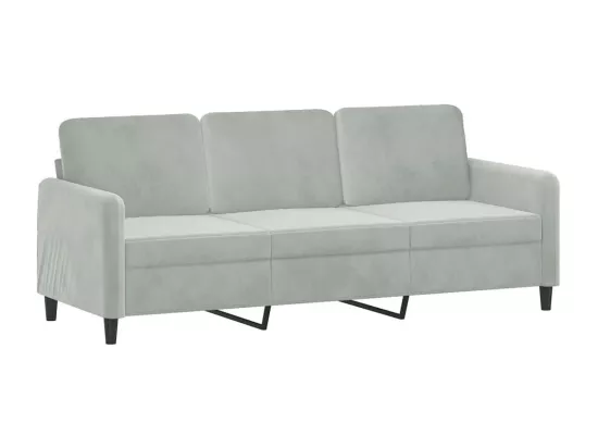 Ensemble de canapés 3 pcs gris clair velours