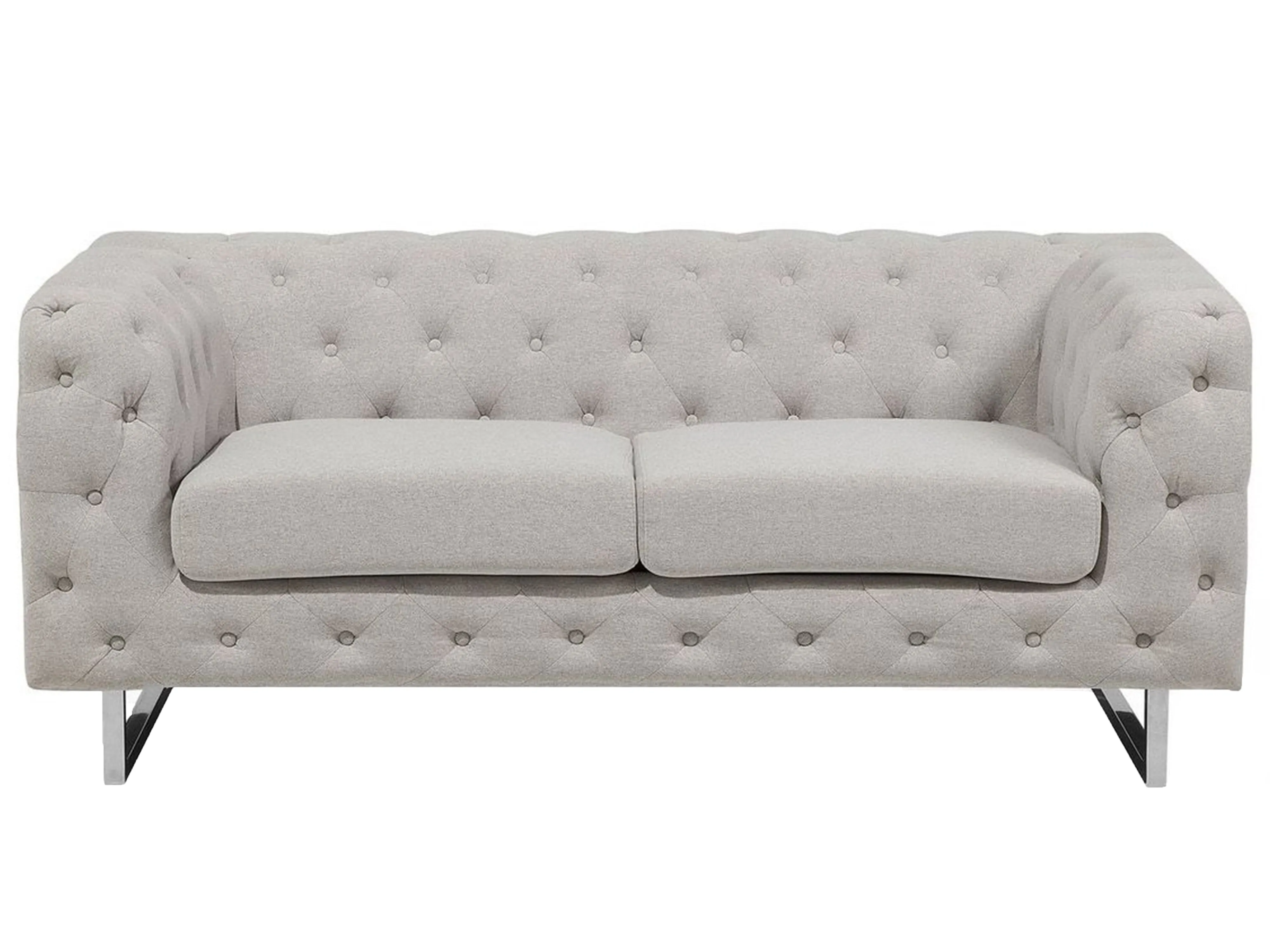 Bank 2-zits VISSLAND Stof Lichtbeige