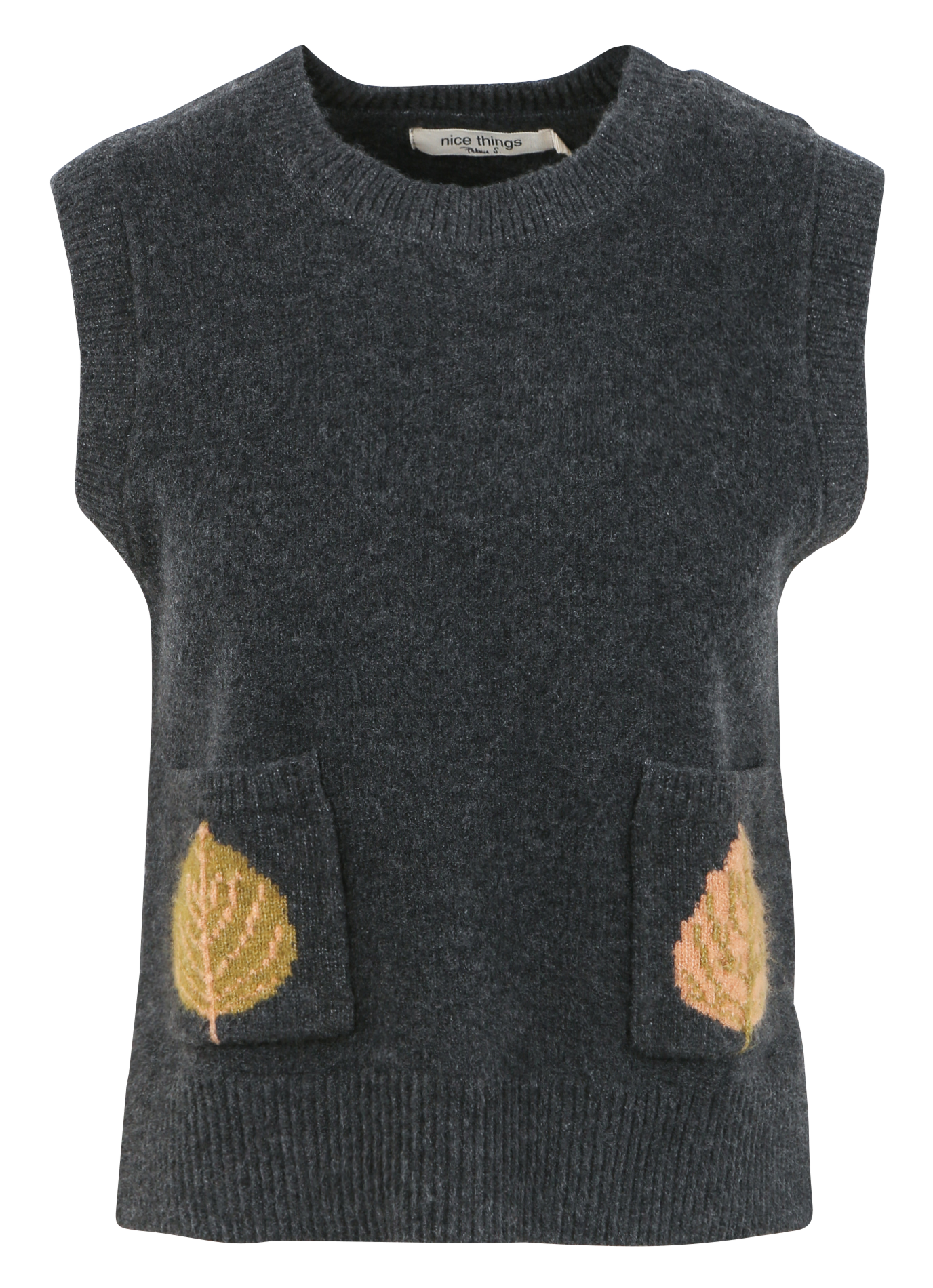 Pull droit à col rond | Gris