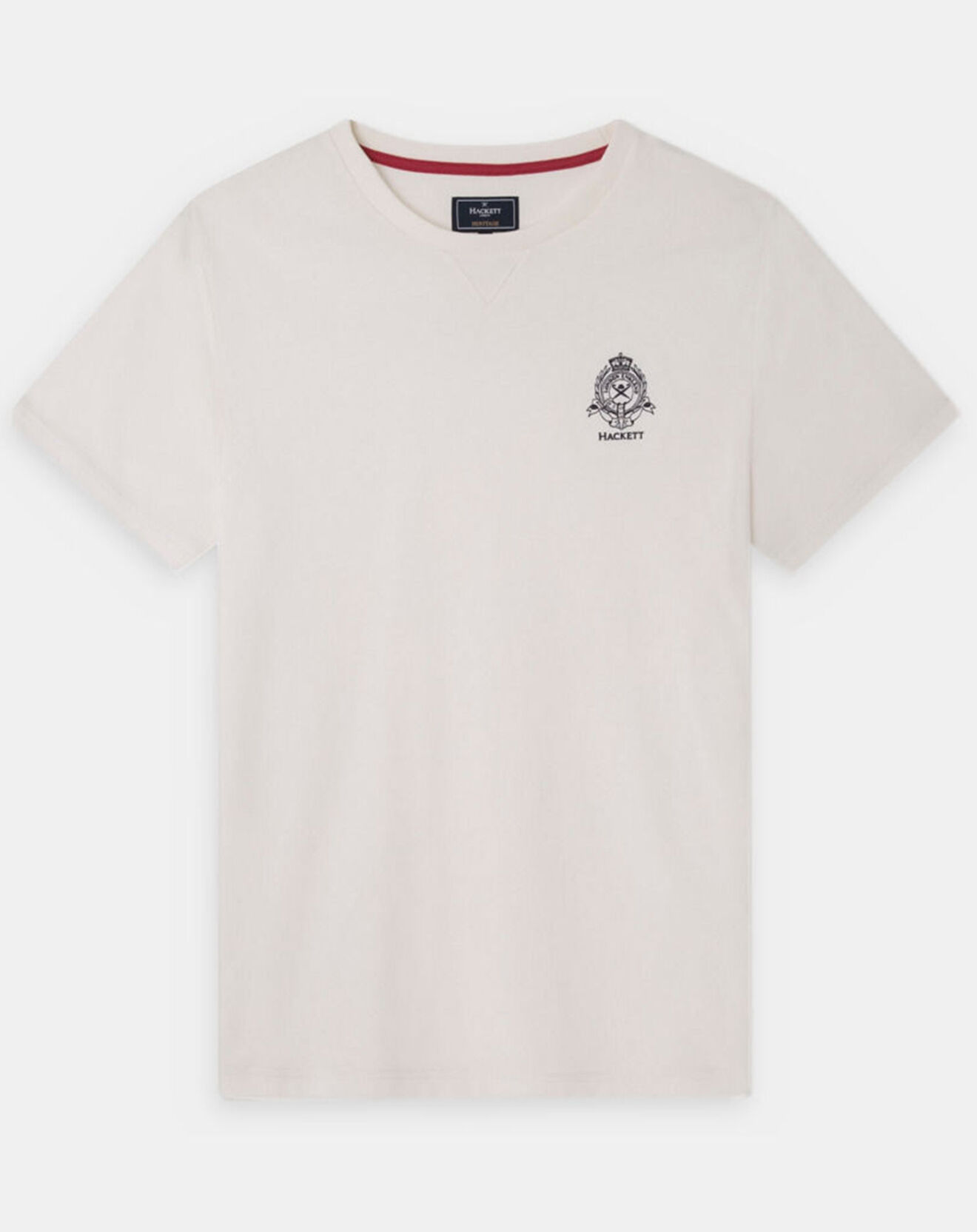 Hackett London T-Shirt Regular Fit Blason écru