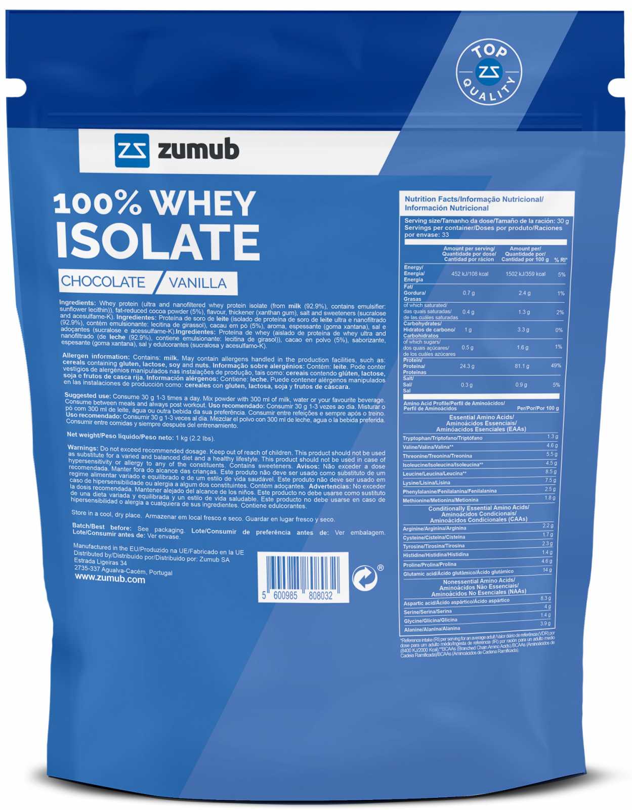 Zumub 100% Whey Isolate 30g