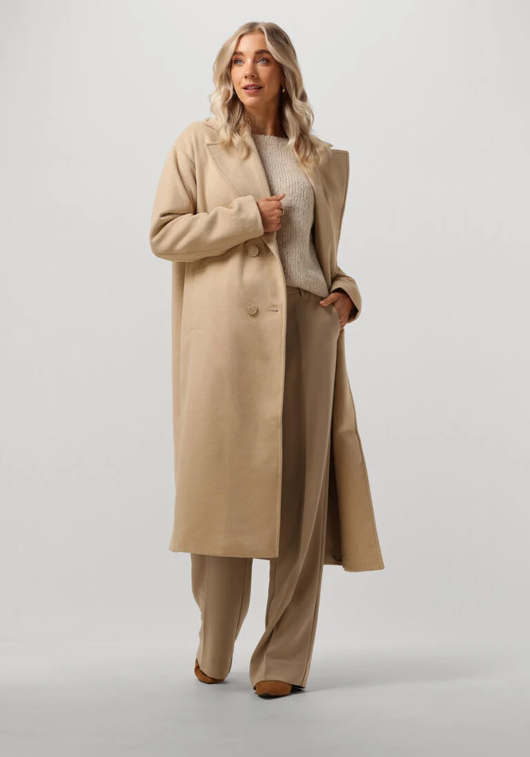 NOTRE-V zand notre-v mantel wool coat long