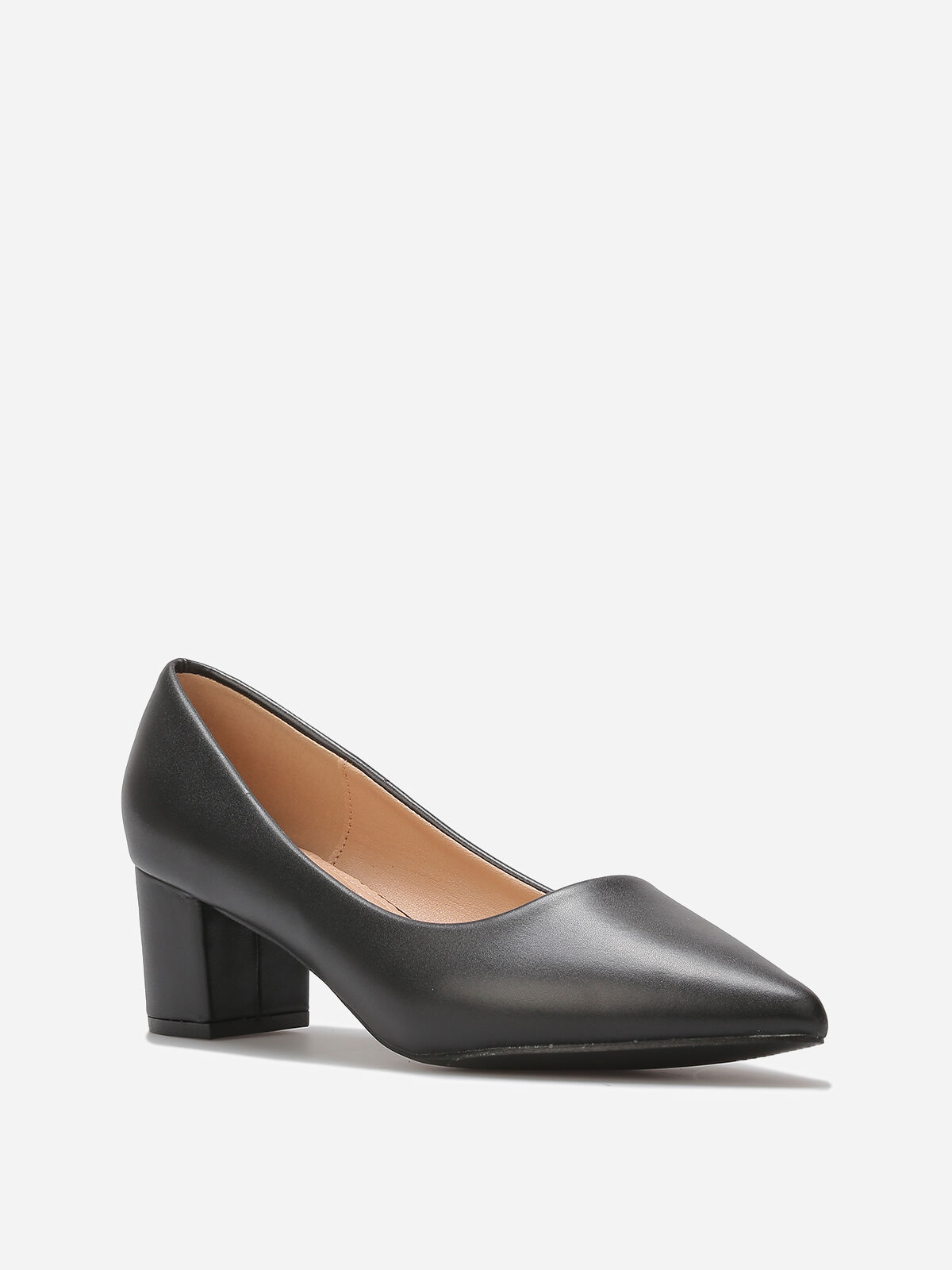 Escarpins à talon carré- Noir