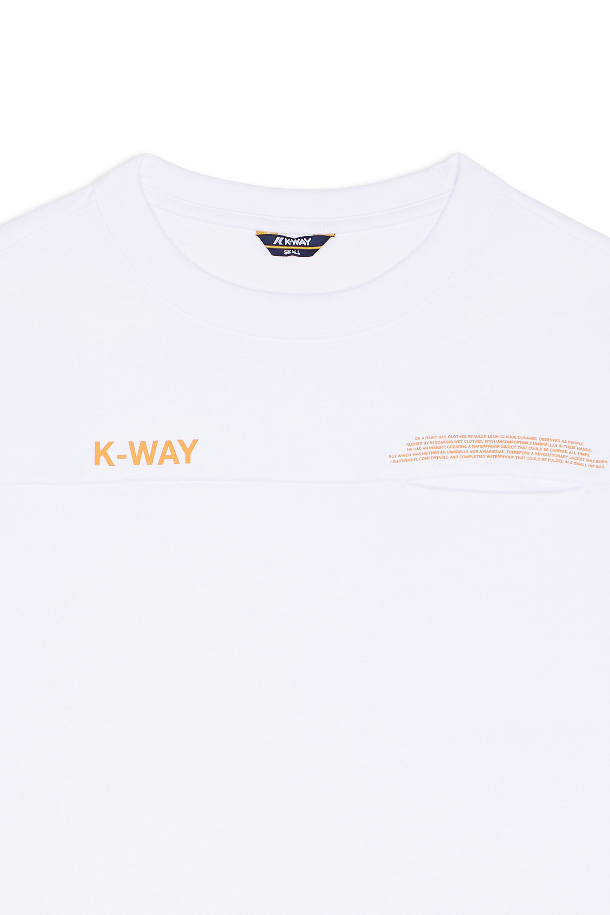 K-WAY T-shirt  FANTOME LETTERING PKT Blanc