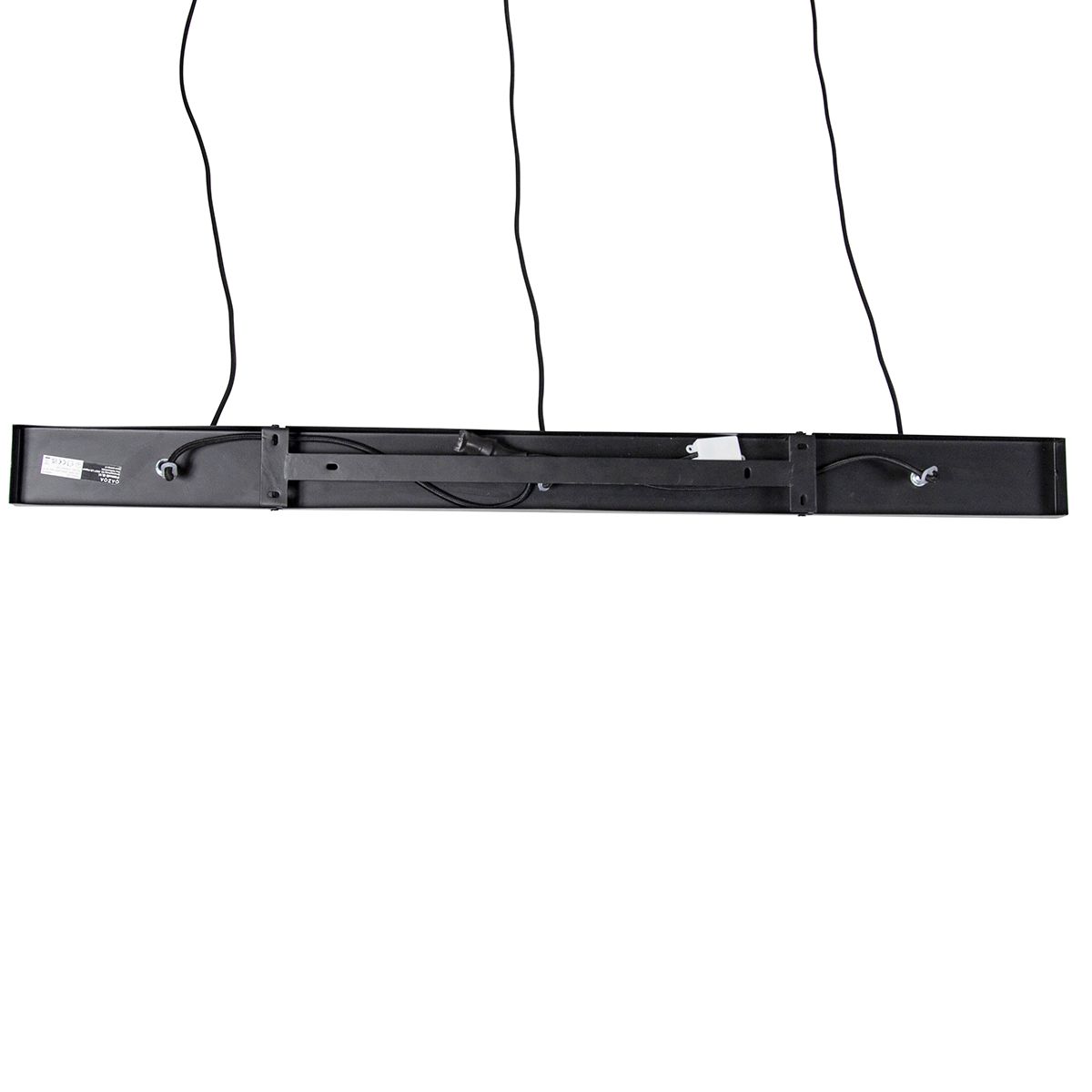Oosterse hanglamp bamboe met zwart langwerpig 3-lichts - Evalin