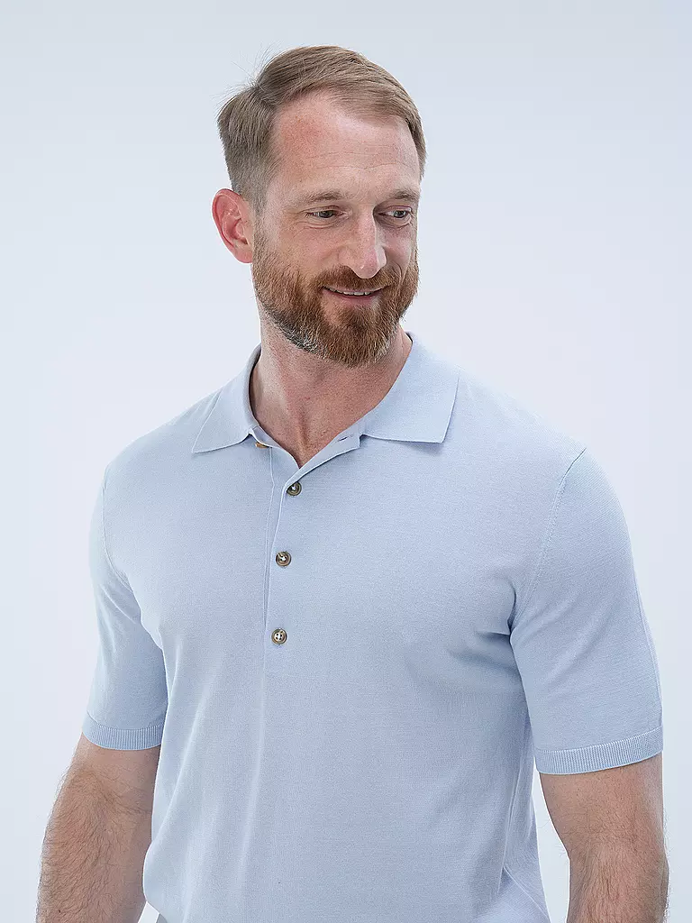 CLOSED Strickpoloshirt  blau