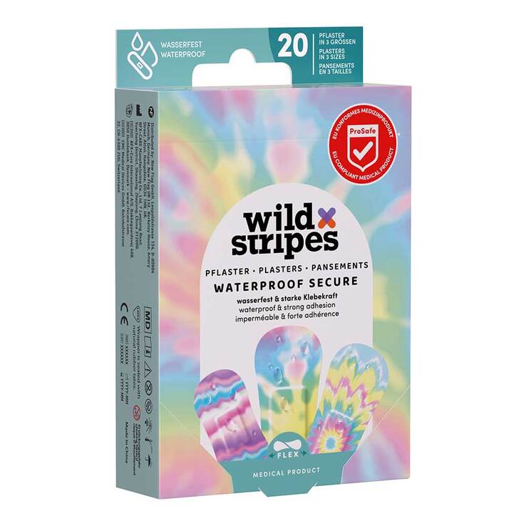 Wild Stripes waterproof secure Rainbow Int Pflaster , 20 St