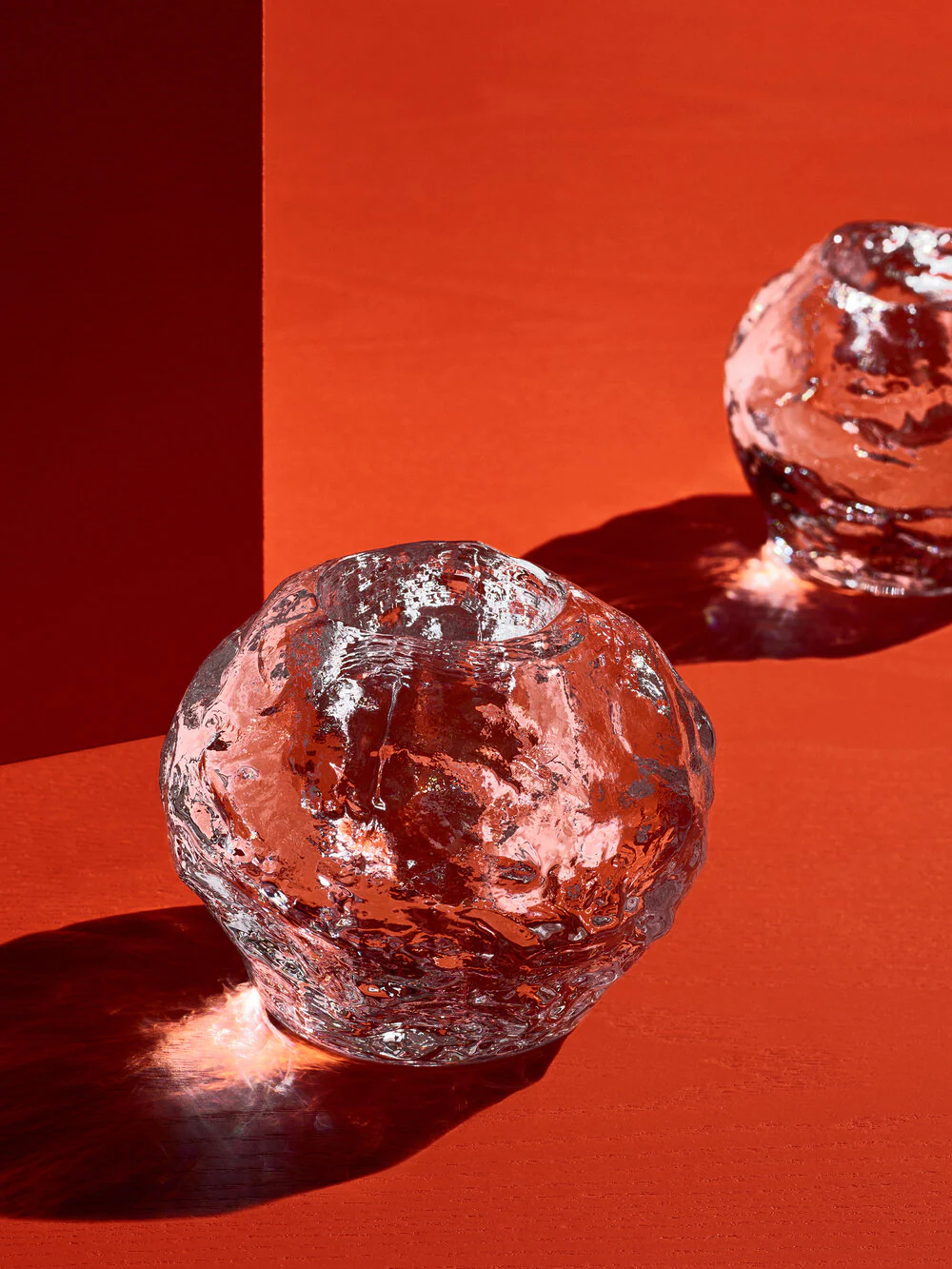 Kosta Boda  Snowball votive lysestage, Clear - H9 cm.