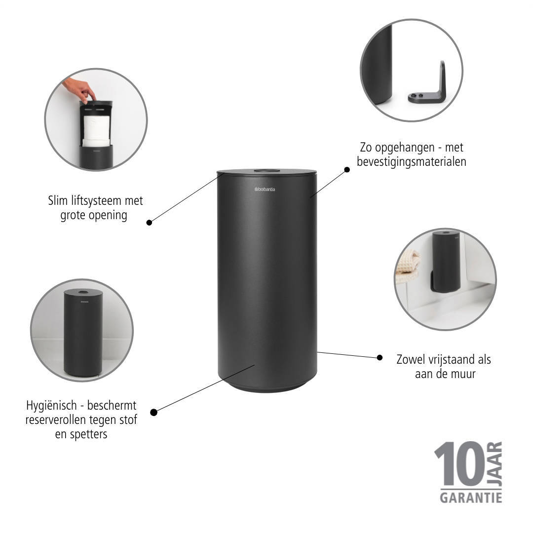 Brabantia reserverolhouder MindSet - Mineral Infinite Grey