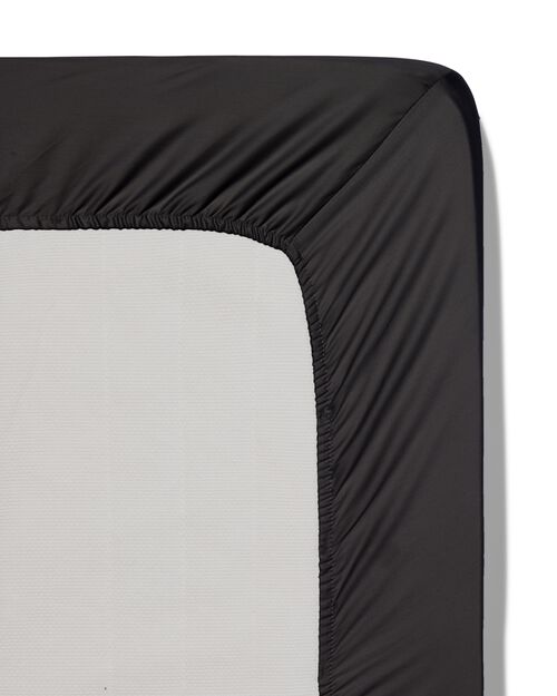 drap-housse satin 160x200 gris foncé