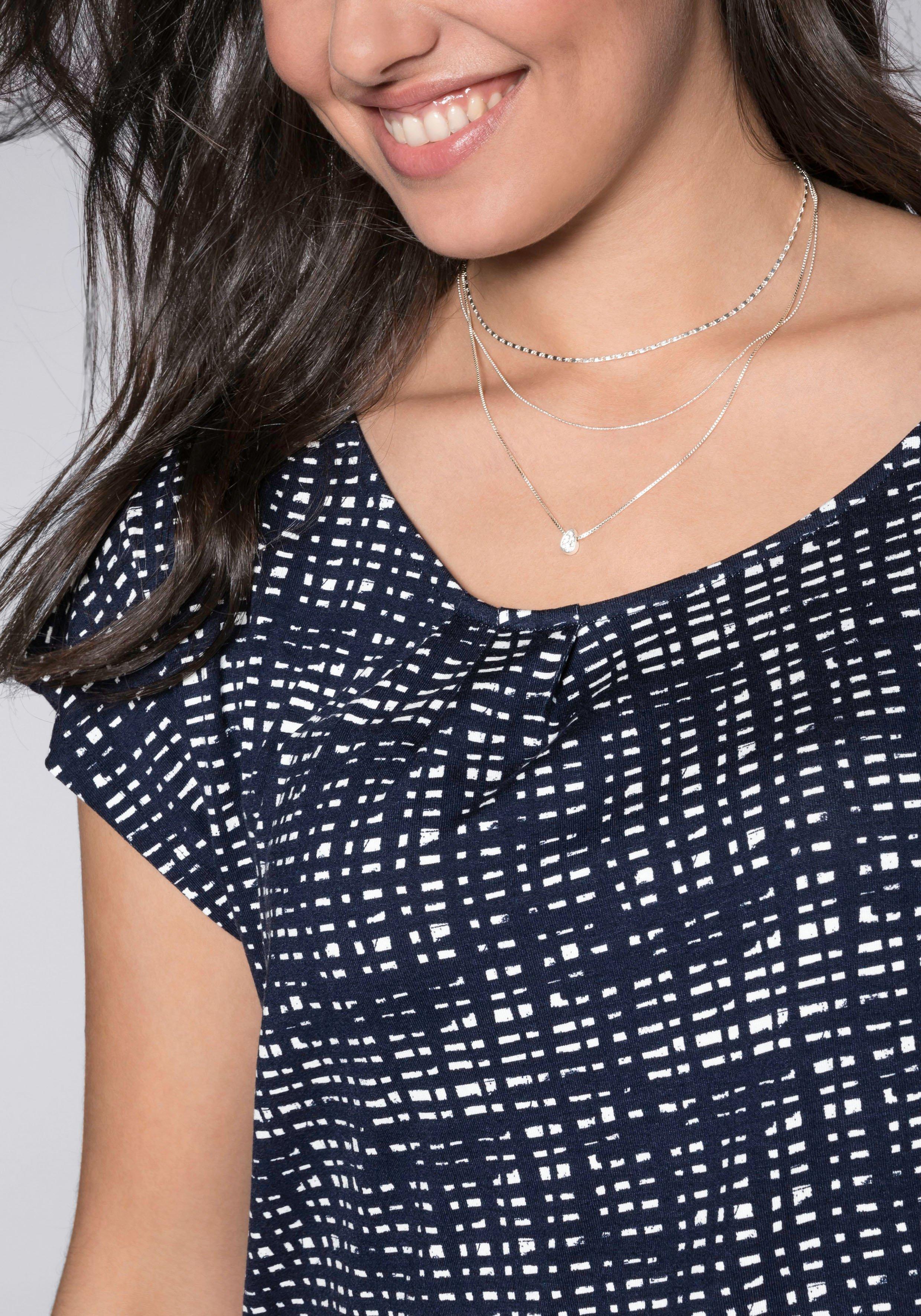 Shirt mit Alloverdruck und überschnittenem Arm