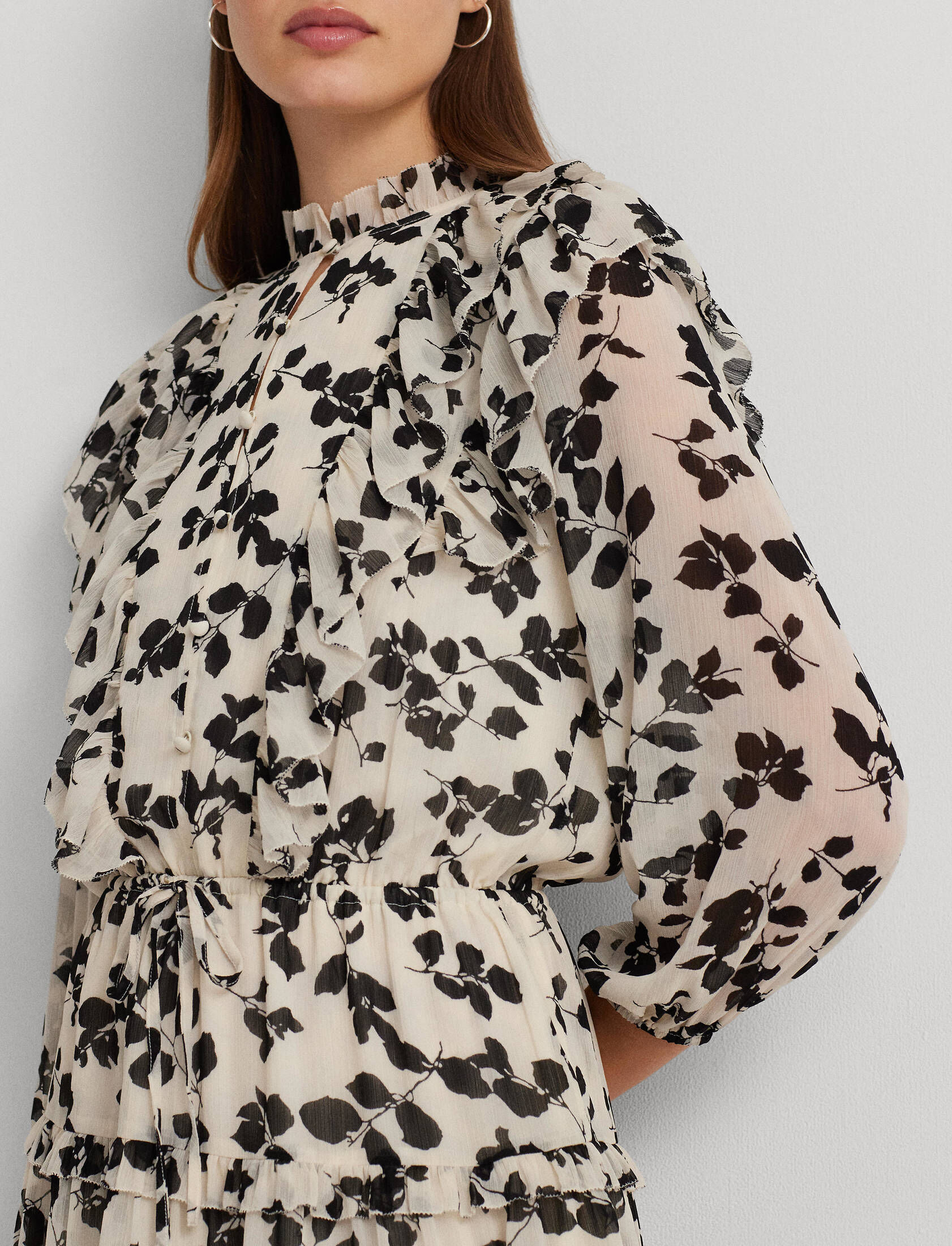 Lauren Ralph Lauren| Damen Kleid aus Knittergeorgette