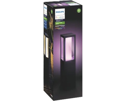 Philips Hue LED sokkellamp Fuzo White and color ambiance 8 zwart H 40 cm - Compatibel met SMART HOME van Hornbach