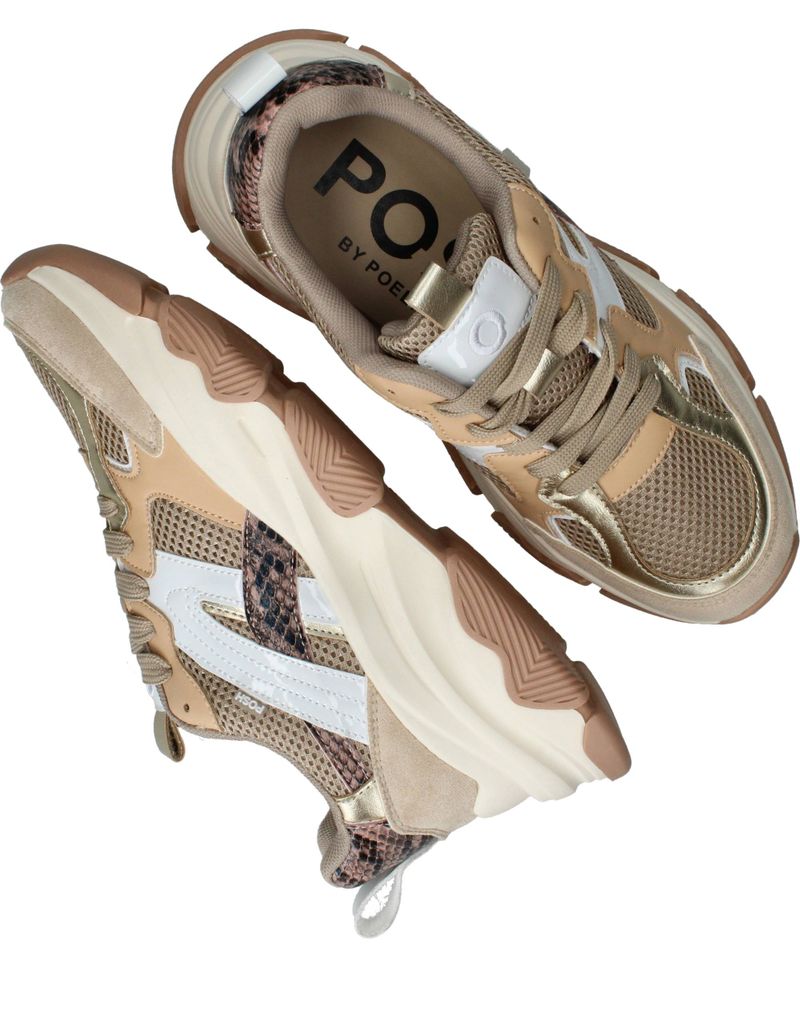 POSH by Poelman Sneakers Beige Dames