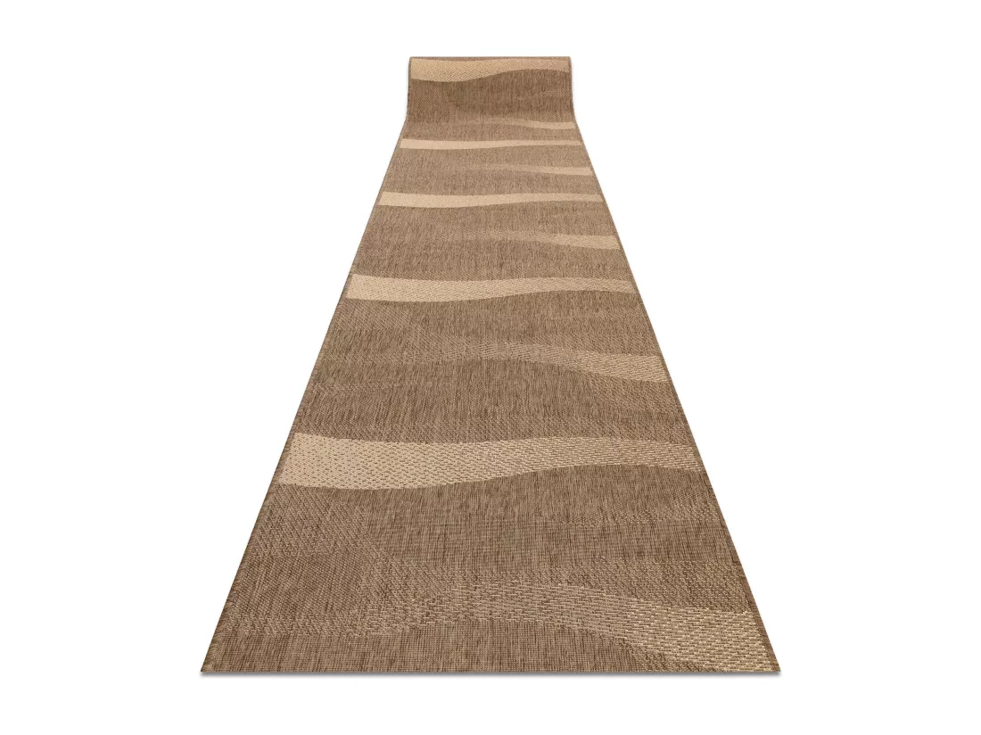 TAPIS DE COULOIR SIZAL FLOORLUX modèle 20212 café / mais 80x300 cm