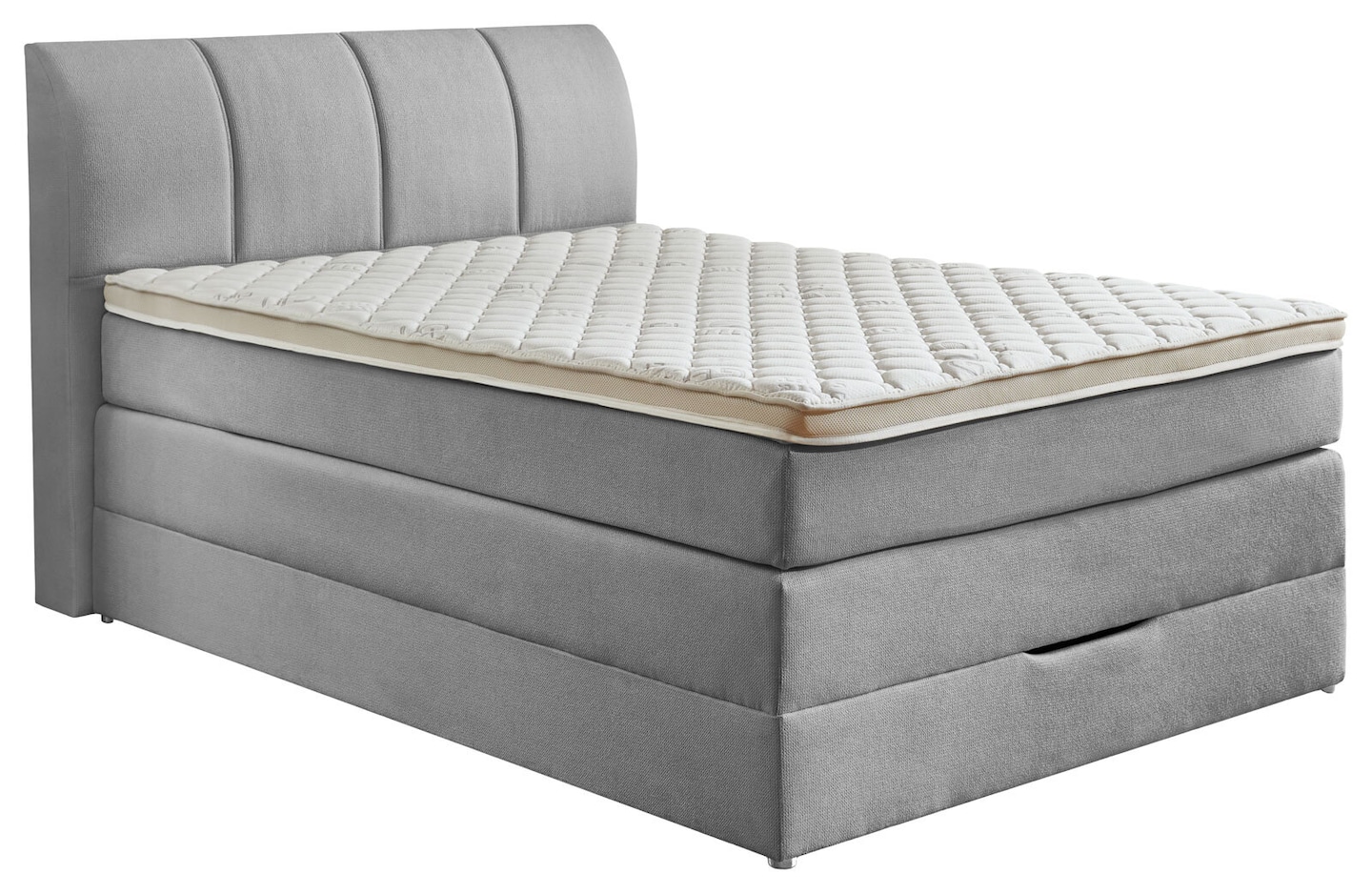 CASAVANTI Boxspringbett MILANO 140 x 200 cm grau