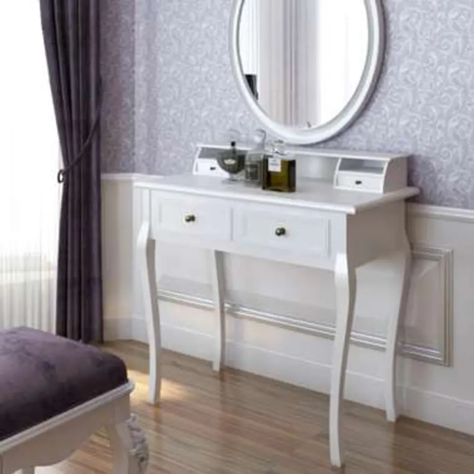 vidaXL - Kaptafel - Wit - Hout