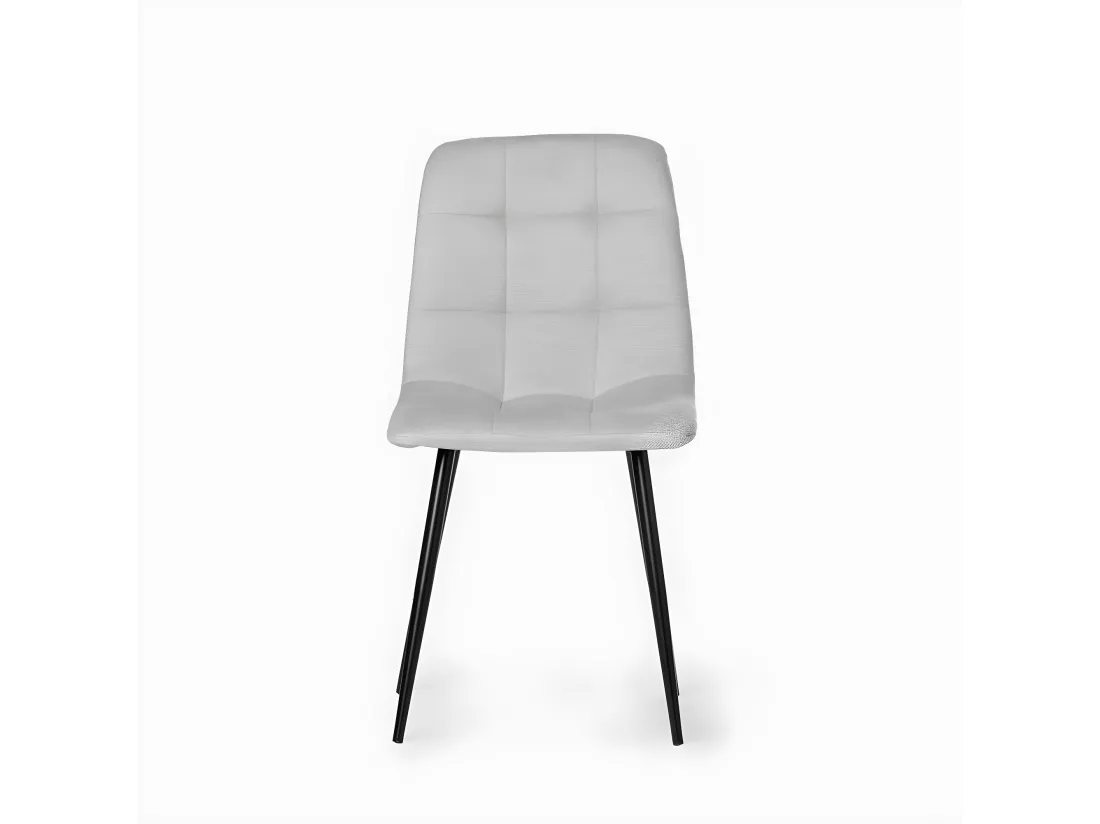 Chaise de salle à manger en tissu gris 45x86 cm-Ailan