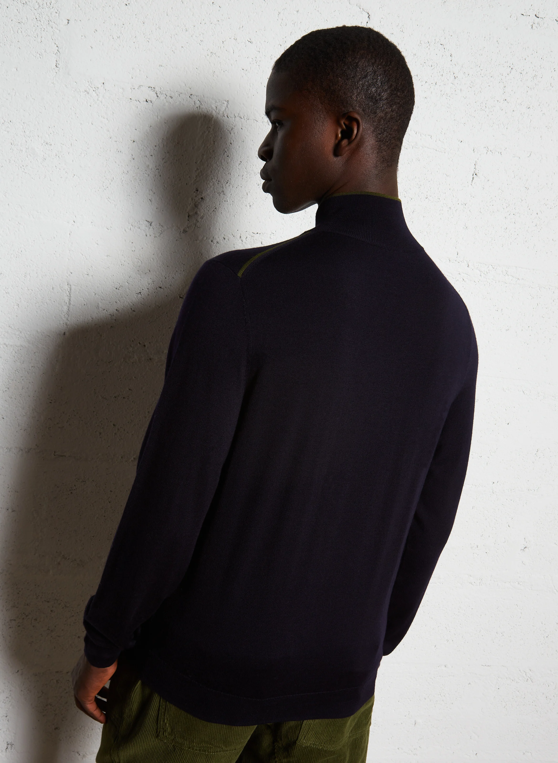Pull regular en laine mérinos | Bleu