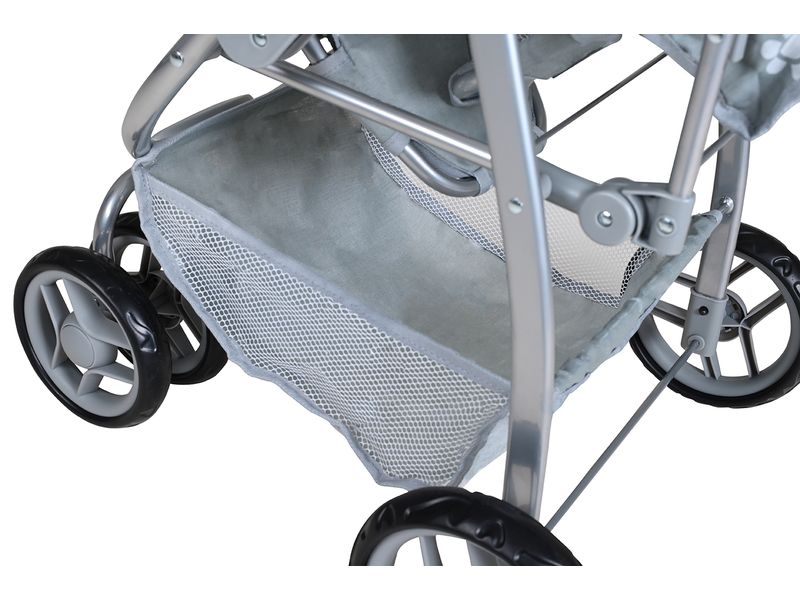 Knorrtoys Zwillingspuppenwagen Milo Star Grey Pink Puppenbuggy Duo
