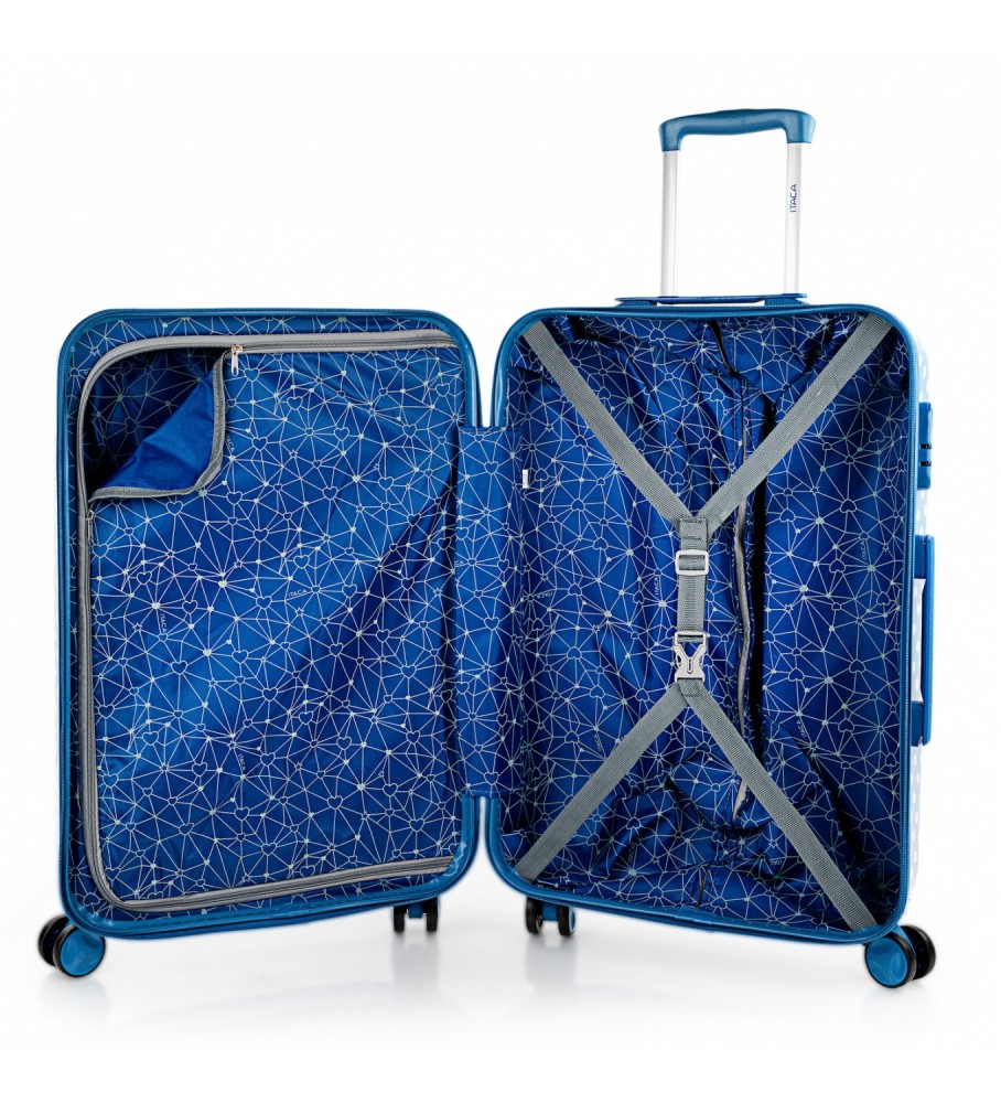 Mala de viagem rígida ITACA 702460 Azul - 67x45x24cm -